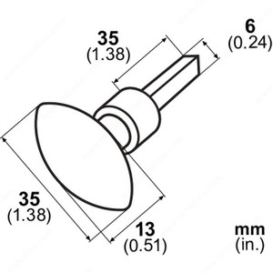 Thumb Turn LM7006, Finish Satin Black