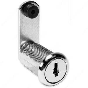Disc Tumbler Cam Lock, Key Type Keyed Alike - 346, Finish Chrome, Length 1/8 in Disc Tumbler Cam Lock, Key Type Keyed Alike - 346, Finish Chrome, Length 1/8 in