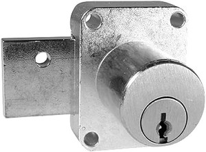 Pin Tumbler Lock, Key Type Keyed Alike #101, Application Door Lock, Finish Satin Chrome, Length 1 3/8 in Pin Tumbler Lock, Key Type Keyed Alike #101, Application Door Lock, Finish Satin Chrome, Length 1 3/8 in