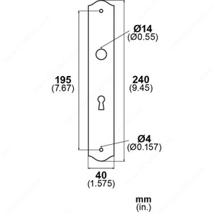 Escutcheon Plate LP7500, Finish Rust, Function Privacy Escutcheon Escutcheon Plate LP7500, Finish Rust, Function Privacy Escutcheon