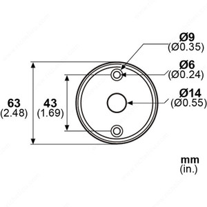 Rosette LR6011/6012, Finish Matte Bronze Rosette LR6011/6012, Finish Matte Bronze