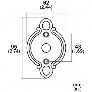 Rosette LR6015/6016, Finish Satin Black Rosette LR6015/6016, Finish Satin Black