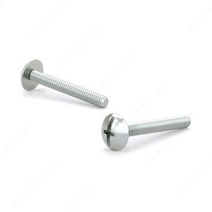 Zinc Plated Machine Screw, Large Truss Head, Combined Phillips Slot Drive, TPI 32, Type B Point, Length 1 1/2 in, Our Divisions Onward