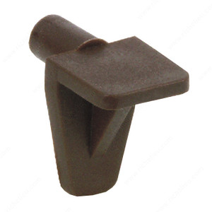 Plastic Shelf Pin, Drilling Diameter 5 mm, Finish Brown
