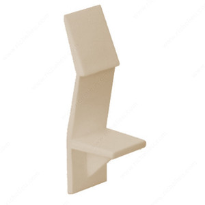 Locking Plastic Pin, Drilling Diameter 5 mm, Shelf Thickness 5/8 in, Material Polypropylene, Finish Almond