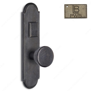 Right Mortise Escutcheon Entry, Knob K2/K2, 2.50 - Montana, Finish Pewter Bronze