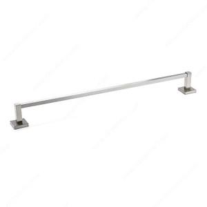 Towel Bar - Palisades Collection, Length - Overall Dimensions 630 mm, Finish Brushed Nickel, Center-to-Center 584 mm Towel Bar - Palisades Collection, Length - Overall Dimensions 630 mm, Finish Brushed Nickel, Center-to-Center 584 mm