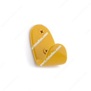 Contemporary Metal Hook - 1133, Finish Yellow PRO-PACK 5