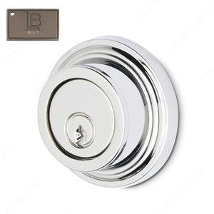 Auxiliary Deadbolt, Double Cylinder, 2.38 - New York, Finish Brushed Antique Nickel Auxiliary Deadbolt, Double Cylinder, 2.38 - New York, Finish Brushed Antique Nickel