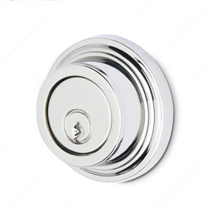Auxiliary Deadbolt, Single Cylinder, 2.75 - New York, Finish Brushed Antique Nickel Auxiliary Deadbolt, Single Cylinder, 2.75 - New York, Finish Brushed Antique Nickel