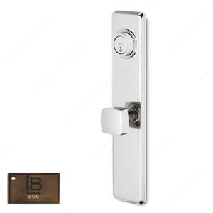 Deadbolt Escutcheon, Double Cylinder, Knob K6/K6, 2.75 - New York, Finish Brushed Antique Brass