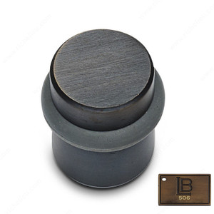 Cylindrical Door Stop - Brass, Finish Brushed Antique Brass Cylindrical Door Stop - Brass, Finish Brushed Antique Brass