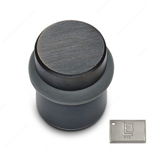 Cylindrical Door Stop - Brass, Finish PVD Brushed Nickel Cylindrical Door Stop - Brass, Finish PVD Brushed Nickel