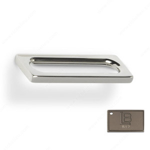 Contemporary Brass Pull - P6, Finish Brushed Antique Nickel Contemporary Brass Pull - P6, Finish Brushed Antique Nickel