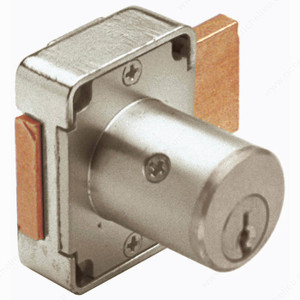 Deadbolt Door Cabinet Lock 7/8 or 1-3/8, Cylinder Length 7/8 in, Key Type Keyed Alike #107, Panel Thickness Max. 7/8 in Deadbolt Door Cabinet Lock 7/8 or 1-3/8, Cylinder Length 7/8 in, Key Type Keyed Alike #107, Panel Thickness Max. 7/8 in