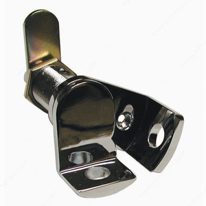 Padlockable Cam Lock, Cam Lock with Holes for Padlock, Finish Chrome Padlockable Cam Lock, Cam Lock with Holes for Padlock, Finish Chrome
