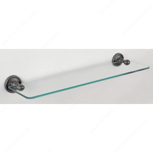 Glass Shelf - Provence Series, Finish Satin Steel Glass Shelf - Provence Series, Finish Satin Steel
