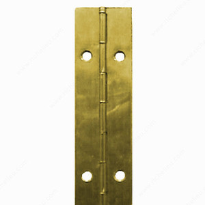 Piano Hinges - 3.8 cm (1-1/2) Width, Material Steel, Color/Finish Polished Brass, Length 6 ft, Type With Holes Piano Hinges - 3.8 cm (1-1/2) Width, Material Steel, Color/Finish Polished Brass, Length 6 ft, Type With Holes