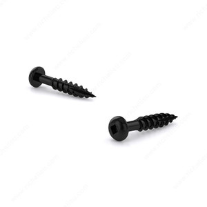Black Zinc-Plated Wood Screw, Pan Head, Square Drive, Coarse Thread, Type 17 point, Black zinc plated, self- drilling assembly screw, Length 1 1/2 in Black Zinc-Plated Wood Screw, Pan Head, Square Drive, Coarse Thread, Type 17 point, Black zinc plated, self- drilling assembly screw, Length 1 1/2 in