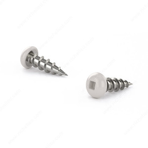 Wood Screw, White Pan Head, Square Drive, Coarse Thread, Regular Wood Point, Assembly screw with white colored head, Wood Screw, White Pan Head, Square Drive, Coarse Thread, Regular Wood Point, Assembly screw with white colored head,