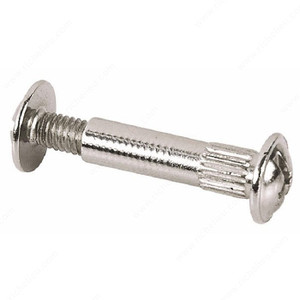 Chicago Screw - Zinc, Connecting bolt length 35 mm, Shaft length 15 mm, For Assembling of 2 Wood Panels of 17.5 mm / Screw + Sleeve