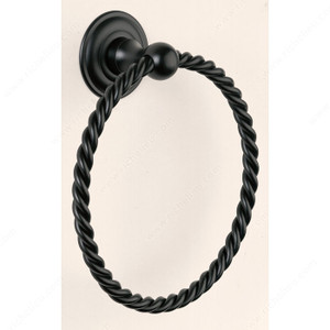 Towel Ring - Riviera Series, Finish Satin Black Towel Ring - Riviera Series, Finish Satin Black