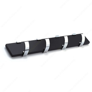 Contemporary Hook Rack - 1182, Board Finish Black, Finish Chrome / Black, Our Divisions Richelieu Contemporary Hook Rack - 1182, Board Finish Black, Finish Chrome / Black, Our Divisions Richelieu
