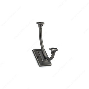 Transitional Metal Hook - 1243, Finish Antique Nickel