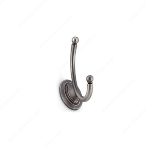 Classic Metal Hook - 1403, Finish Antique Nickel Classic Metal Hook - 1403, Finish Antique Nickel
