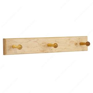 Classic Hook Rack - 3203, Board Finish Maple, Finish Maple, Height - Overall Dimensions 63.5 mm, Width - Overall Dimensions 400 mm Classic Hook Rack - 3203, Board Finish Maple, Finish Maple, Height - Overall Dimensions 63.5 mm, Width - Overall Dimensions 400 mm