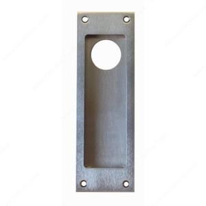 Flush Pull/Handle (for Use with Cylinder) - Square Style, Door Thickness 1 3/8 in, Finish Brushed Nickel Flush Pull/Handle (for Use with Cylinder) - Square Style, Door Thickness 1 3/8 in, Finish Brushed Nickel