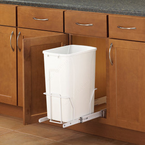 Bottom-Mount Waste & Recycling Center, Total Capacity 35 qt, Width 14 1/2 in, Depth 16 1/2 in, Height 19 in Bottom-Mount Waste & Recycling Center, Total Capacity 35 qt, Width 14 1/2 in, Depth 16 1/2 in, Height 19 in