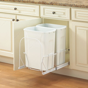 Bottom Mount Waste & Recycling Center, Total Capacity 70 qt, Depth 22 1/2 in, Height 19 5/8 in, Depth 22 in Bottom Mount Waste & Recycling Center, Total Capacity 70 qt, Depth 22 1/2 in, Height 19 5/8 in, Depth 22 in