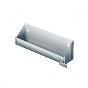 Stainless Steel Trays with Stop, Width 24 1/8 in, Depth 3 1/2 in, Height 3 1/2 in, Width 23 5/8 in