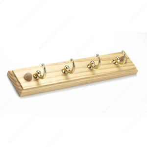 Utility Key hook - 35, Finish Brass / Maple, Board Finish Maple, Our Divisions Richelieu Utility Key hook - 35, Finish Brass / Maple, Board Finish Maple, Our Divisions Richelieu