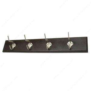 Utility Hook Rack - 377, Board Finish Espresso, Finish Matte Nickel / Espresso, Our Divisions Richelieu Utility Hook Rack - 377, Board Finish Espresso, Finish Matte Nickel / Espresso, Our Divisions Richelieu