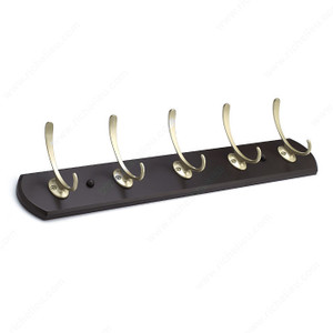 Transitional Hook Rack - 37, Board Finish Espresso, Finish Matte Nickel / Espresso, Our Divisions Richelieu Transitional Hook Rack - 37, Board Finish Espresso, Finish Matte Nickel / Espresso, Our Divisions Richelieu