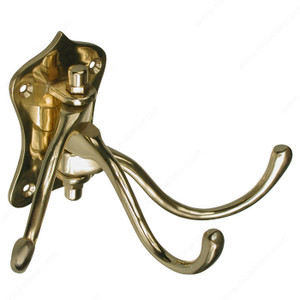 Utility Swivel Hook - 5612, Finish Brass Utility Swivel Hook - 5612, Finish Brass