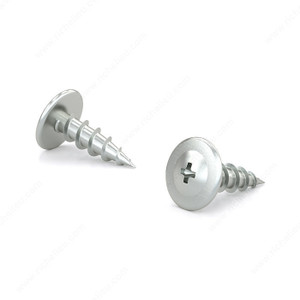 Zinc-Plated Wood Screw, Modified Truss Head, Phillips Drive, Coarse Thread, Regular Wood Point, Installation screw for slides and small hardware, Length 7/16 in Zinc-Plated Wood Screw, Modified Truss Head, Phillips Drive, Coarse Thread, Regular Wood Point, Installation screw for slides and small hardware, Length 7/16 in