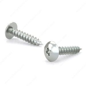 Zinc Plated Metal Screw, Truss Head, Quadrex Drive, Self-Tapping Thread, Type A Point, Zinc plated self- tapping screw, Screw Size 8, Length 3/4 in Zinc Plated Metal Screw, Truss Head, Quadrex Drive, Self-Tapping Thread, Type A Point, Zinc plated self- tapping screw, Screw Size 8, Length 3/4 in