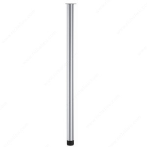 700 mm (27-1/2'') - Adjustable Table Leg - 3807, 20 mm (3/4'') adjustment, Finish Chrome