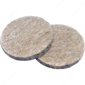 ECO FELTAC Round Felt Pads, Diameter 1 in, Finish Beige ECO FELTAC Round Felt Pads, Diameter 1 in, Finish Beige