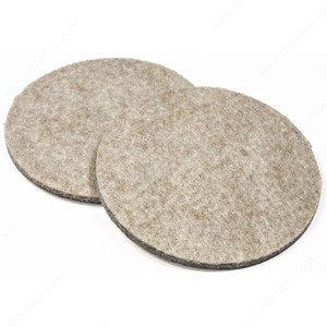ECO FELTAC Round Felt Pads, Diameter 3 in, Finish Beige ECO FELTAC Round Felt Pads, Diameter 3 in, Finish Beige