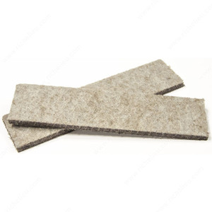 ECO FELTAC Strip Felt Pads, Length - Overall Dimensions 4 in, Width - Overall Dimensions 1 in, Finish Beige ECO FELTAC Strip Felt Pads, Length - Overall Dimensions 4 in, Width - Overall Dimensions 1 in, Finish Beige