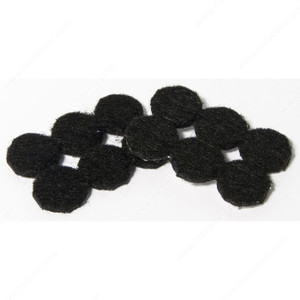 ECO FELTAC Round Felt Pads, Diameter 3/4 in, Finish Black ECO FELTAC Round Felt Pads, Diameter 3/4 in, Finish Black