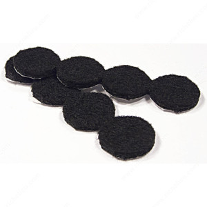 ECO FELTAC Round Felt Pads, Diameter 1 in, Finish Black ECO FELTAC Round Felt Pads, Diameter 1 in, Finish Black