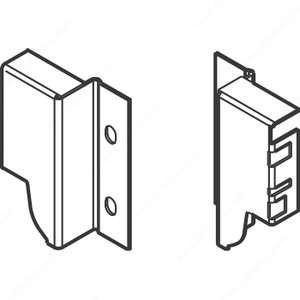 Chipboard Back Fixing Brackets for Drawer Height M (83mm, 3-1/4), Finish Silk White, Drawer Type M PRO-PACK 3 Chipboard Back Fixing Brackets for Drawer Height M (83mm, 3-1/4), Finish Silk White, Drawer Type M PRO-PACK 3