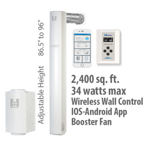 96" High Wireless Unit + Booster with Mobile App option and Wireless control 96" High Wireless Unit + Booster with Mobile App option and Wireless control