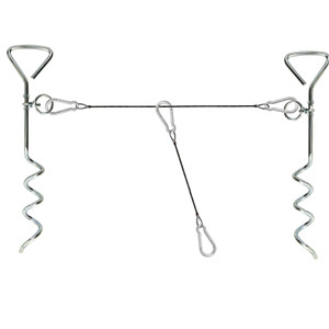 (2) Dog Stake with (2) Tie Out Cable - The Complete Tether System for Small to Medium Pets to Play in The Yard (2) Dog Stake with (2) Tie Out Cable - The Complete Tether System for Small to Medium Pets to Play in The Yard