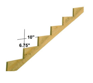 Wooden Stair Stringers, choose steps quantity and  all Sizes. Unfinished Solid Wood. Completely Customizable  by you.